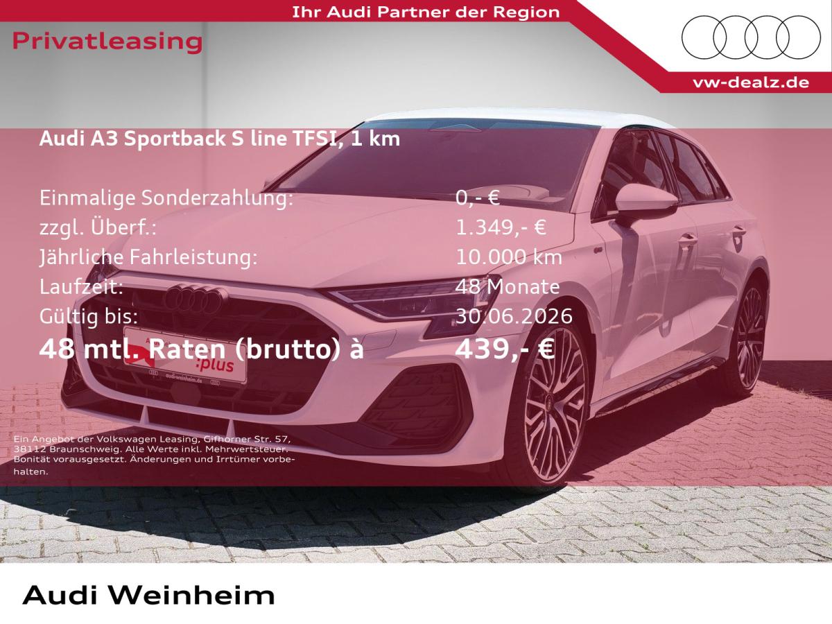 Audi A3 Sportback S -Line s-tronic Klima NAVI PDC LED bild