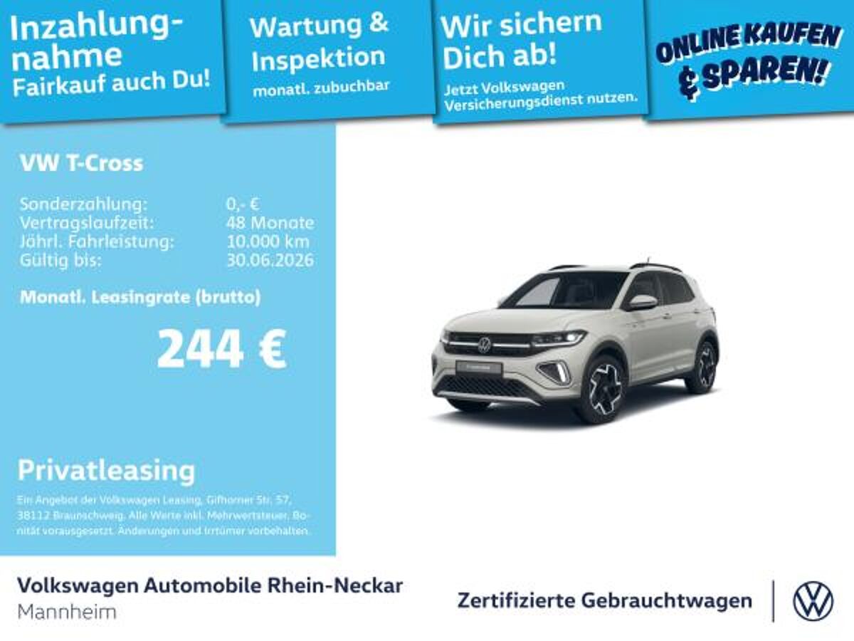 Volkswagen T-Cross 1.5 TSI R-Line DSG Navi AHK Kamera uvm. bild