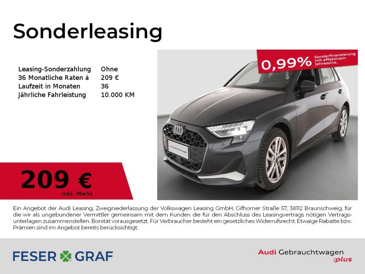 Audi A3 Sportback Advanced TFSI S tronic RFK Navi LED bild