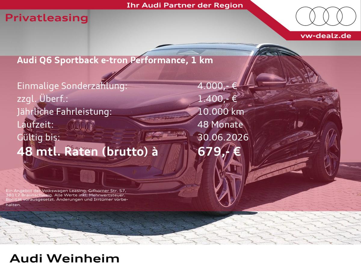 Audi Q6 e-tron Q6 Sportback e-tron performance NAVI PANO HeadUp bild