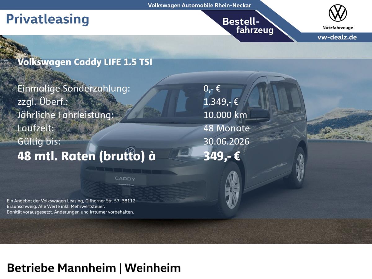 Volkswagen Caddy Life 1.5 eHybrid DSG Klima DAB SideAssist bild