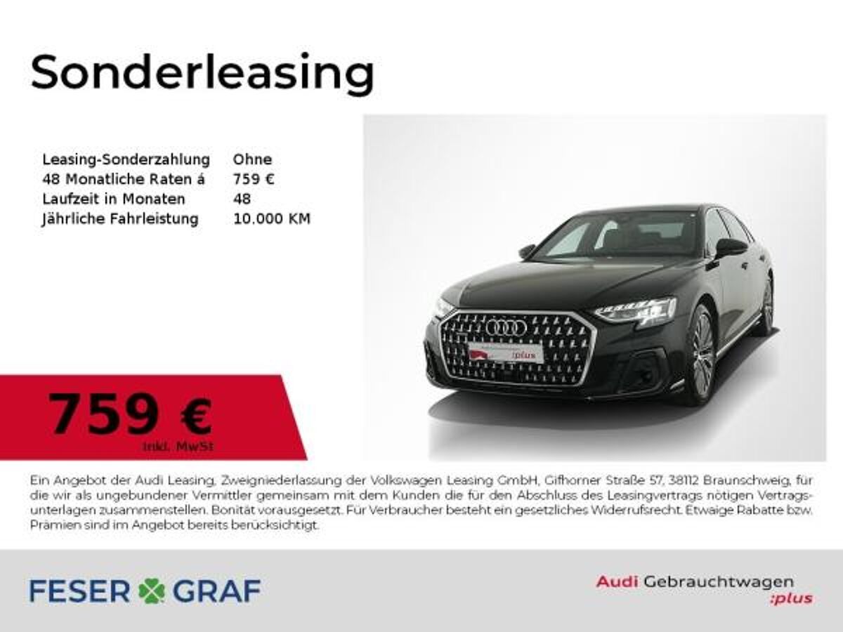 Audi A8 50 TDI quattro (EURO 6d) HD Matrix/Luftf./Kam bild