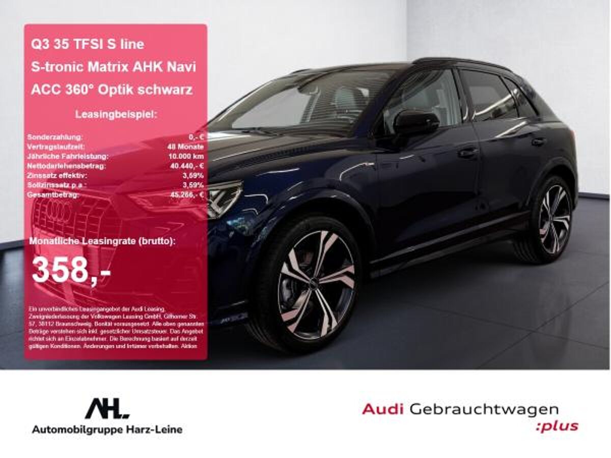 Audi Q3 35 TFSI S line S-tronic Matrix AHK Navi ACC 360° Optik schwarz plus bild