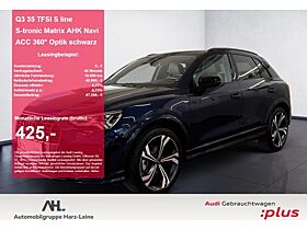 Audi Q3 35 TFSI S line S-tronic Matrix AHK Navi ACC 360° Optik schwarz plus Audi Q3 35 TFSI S line S-tronic Matrix AHK Navi ACC 360° Optik schwarz plus