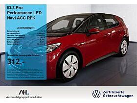Volkswagen ID.3 Pro Performance LED Navi ACC RFK 2xKlima Volkswagen ID.3 Pro Performance LED Navi ACC RFK 2xKlima