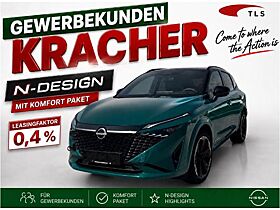 Nissan Qashqai N-Design *Gewerbekracher* deep ocean / schwarz 158PS Leder, Head UP, 360 Grad ,Komfort Paket Nissan Qashqai N-Design *Gewerbekracher* deep ocean / schwarz 158PS Leder, Head UP, 360 Grad ,Komfort Paket