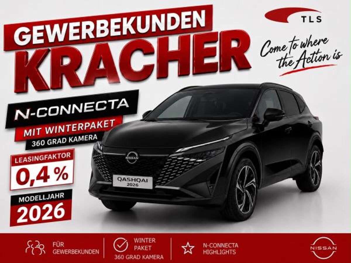 Nissan Qashqai N-CONNECTA *Gewerbekracher* 158 PS Automatik Winterpaket 360 Grad el. Heckklappe bild