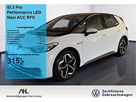 Volkswagen ID.3 Pro Performance LED Navi ACC RFK 2xKlima LM Volkswagen ID.3 Pro Performance LED Navi ACC RFK 2xKlima LM