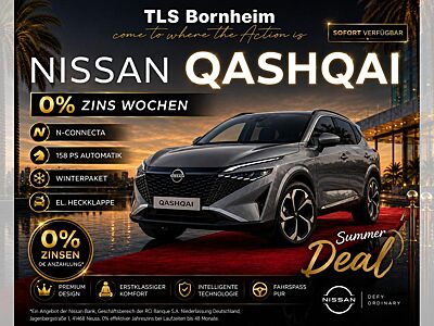 Nissan Qashqai N-CONNECTA *Privatkunde* grau 158 PS Autom. 360 Grad el. Heckklappe