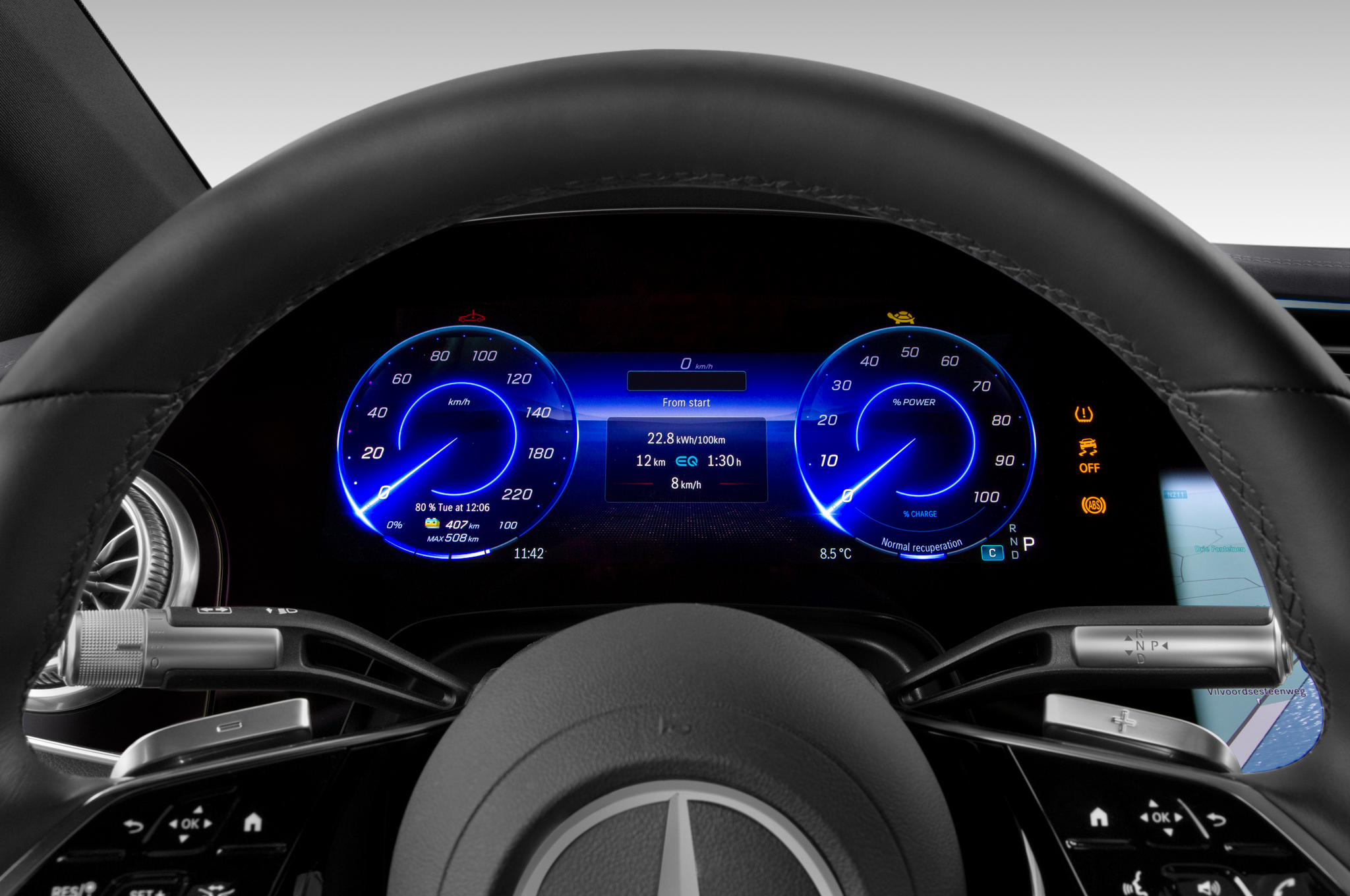 Mercedes EQS (Baujahr 2022) Edition 1 5 Türen Tacho und Fahrerinstrumente