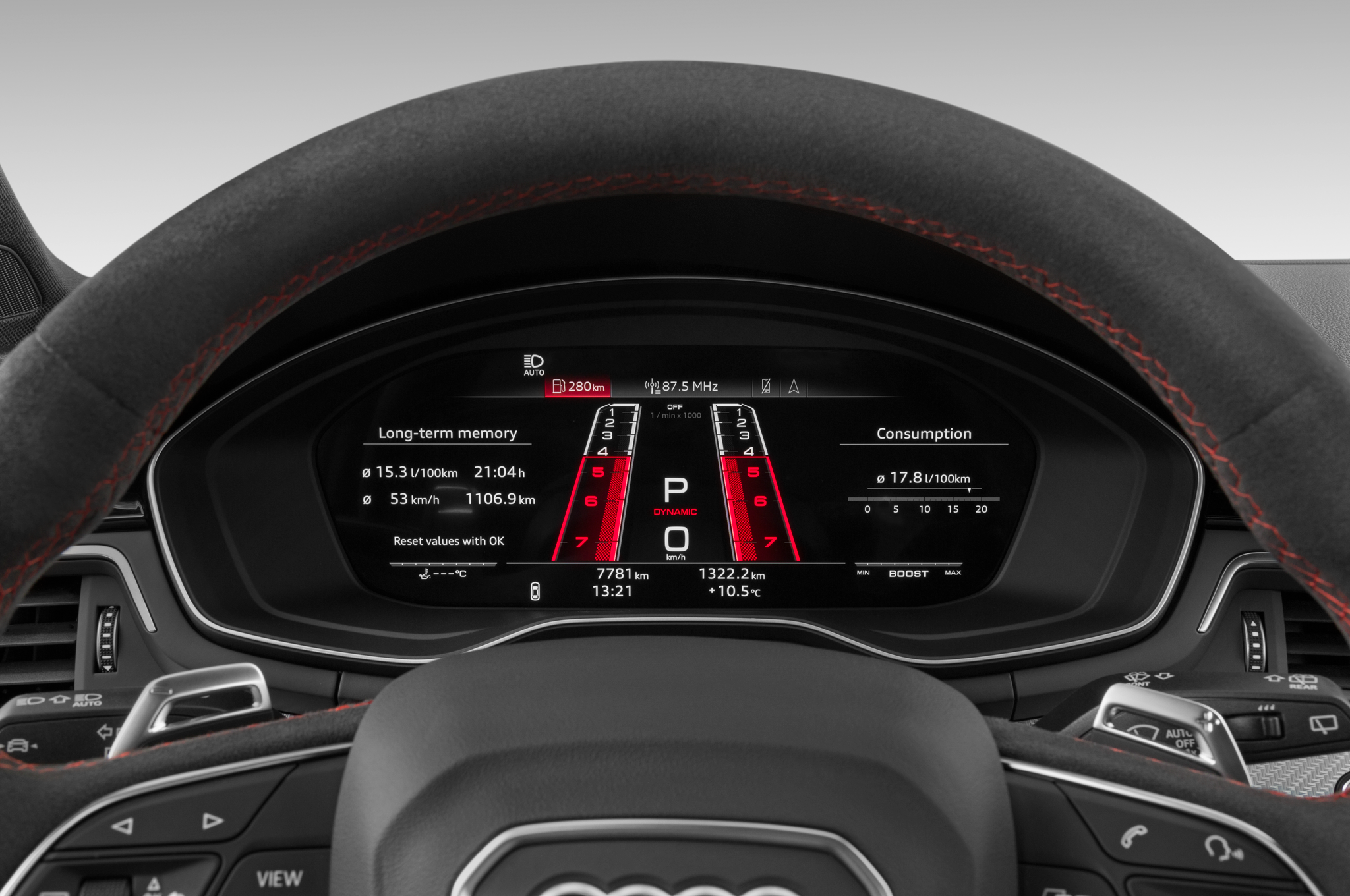 Audi RS4 Avant (Baujahr 2023) - 5 Türen Tacho und Fahrerinstrumente