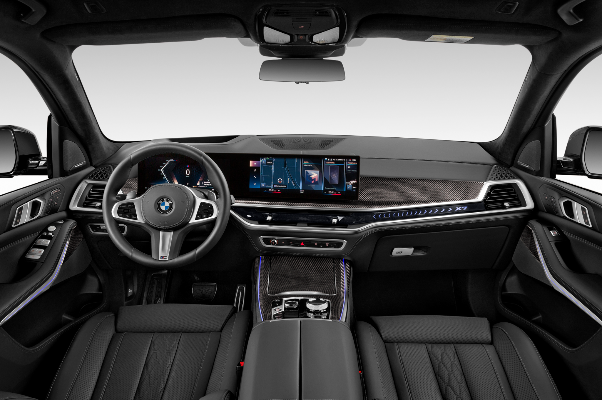 BMW X7 (Baujahr 2023) M Sportpaket 5 Türen Cockpit und Innenraum