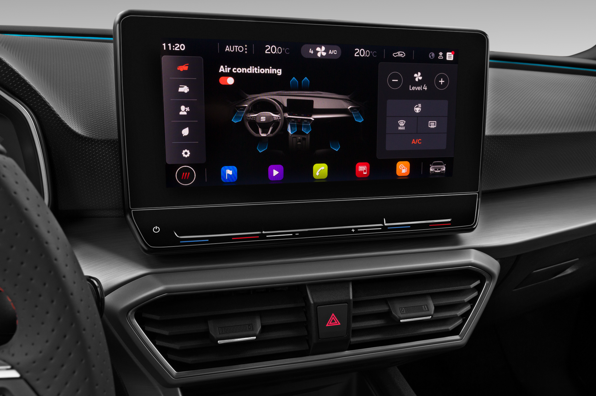 SEAT Leon (Baujahr 2020) FR 5 Türen Temperatur und Klimaanlage