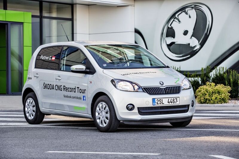 Skoda Citigo CNG Green tec Verbrauchsfahrt - Rollen lassen