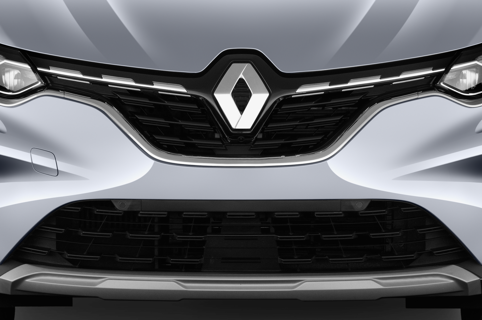 Renault Captur (Baujahr 2020) Intens E-Tech 5 Türen Kühlergrill und Scheinwerfer