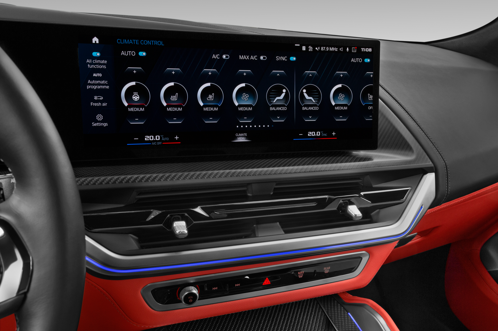 BMW XM Plug-in Hybrid (Baujahr 2023) XM 5 Türen Temperatur und Klimaanlage