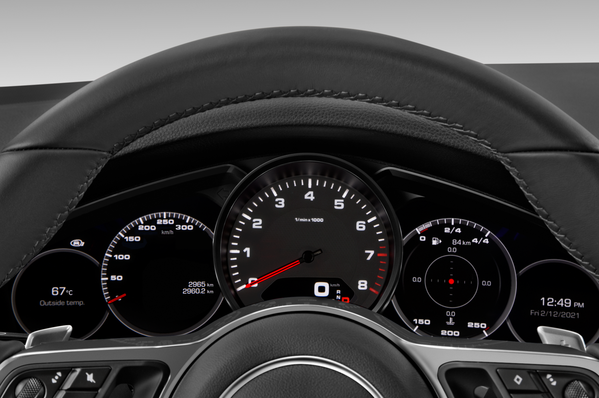 Porsche Cayenne Coupe (Baujahr 2021) - 5 Türen Tacho und Fahrerinstrumente
