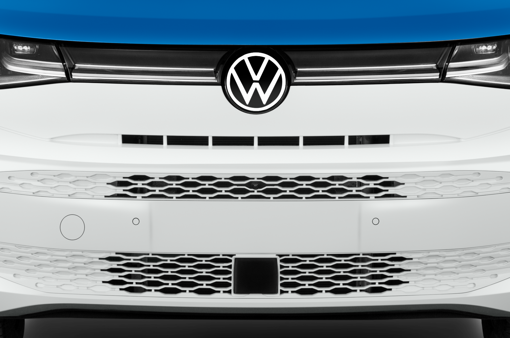 Volkswagen Multivan (Baujahr 2022) Energetic PHEV 5 Türen Kühlergrill und Scheinwerfer