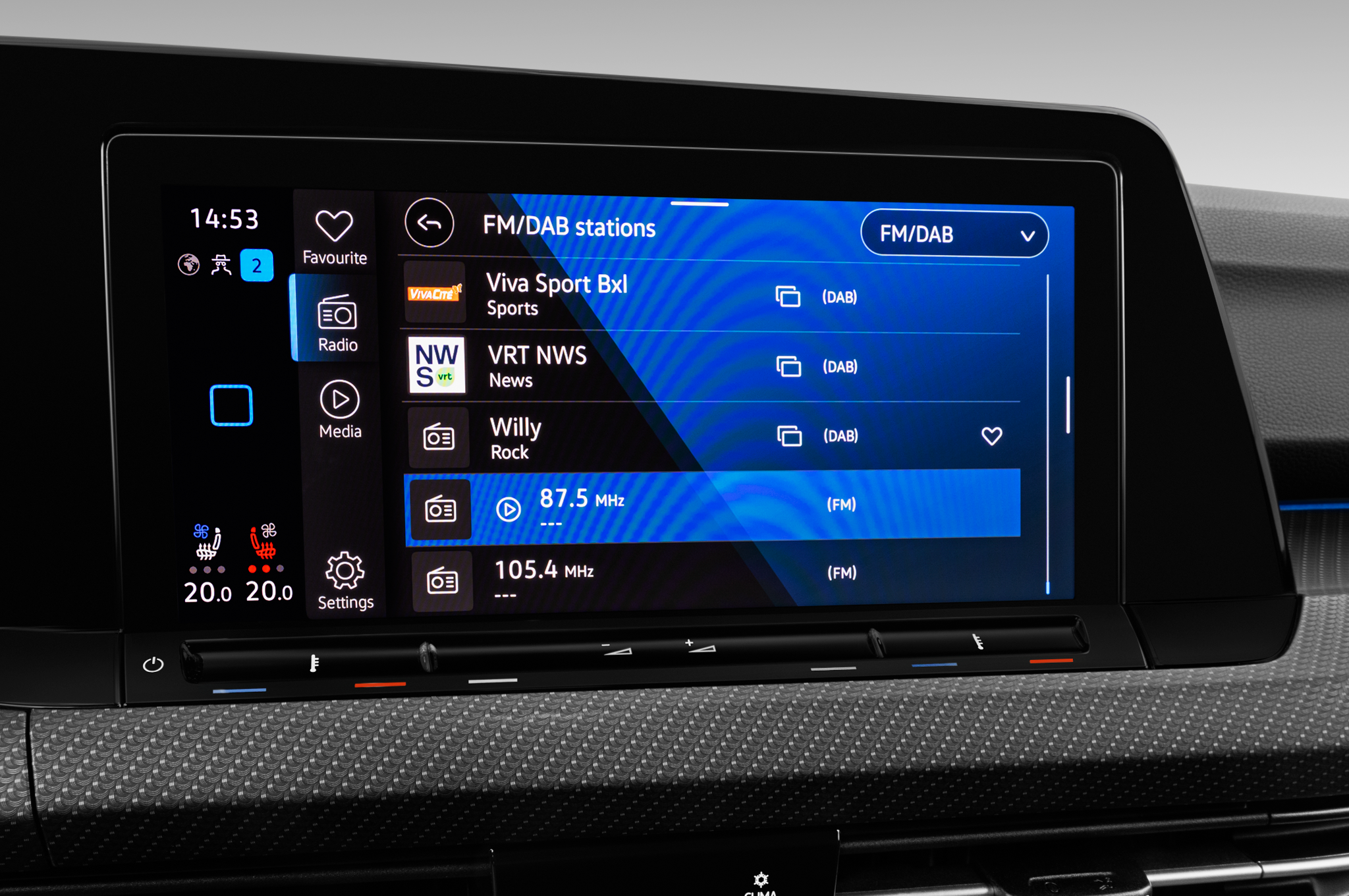 Volkswagen Golf Variant (Baujahr 2022) R 5 Türen Radio und Infotainmentsystem