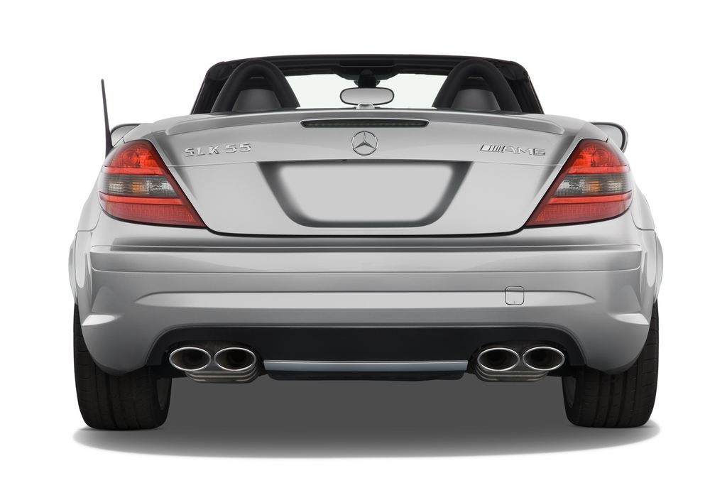 Mercedes SLK (Baujahr 2010) AMG 2 Türen Heckansicht