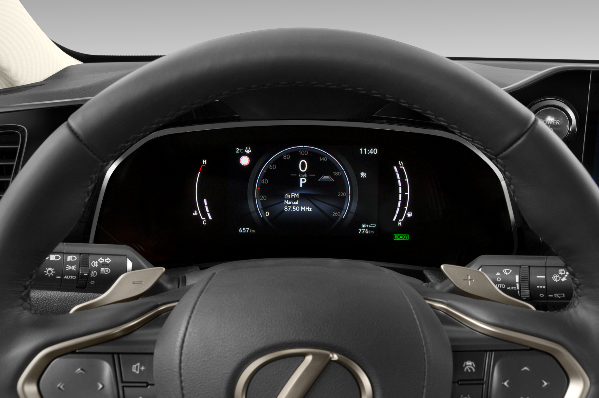 Lexus NX (Baujahr 2022) 350h Luxury Line 5 Türen Tacho und Fahrerinstrumente