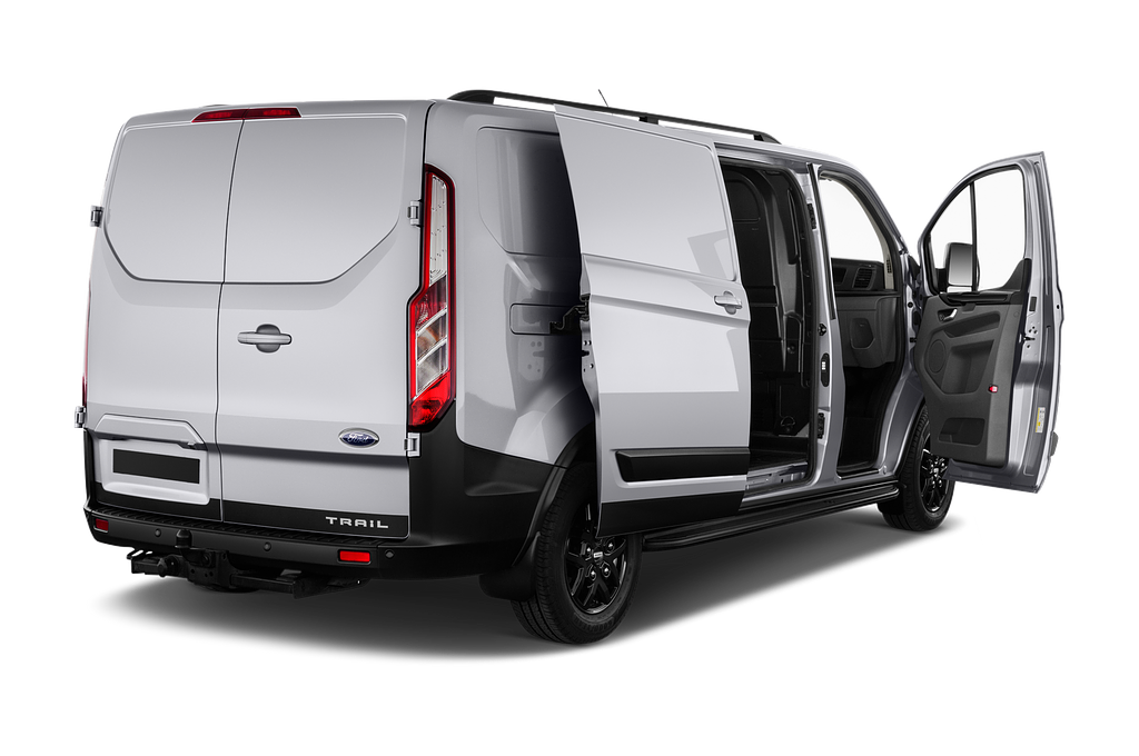 Ford Transit Custom (Baujahr 2022) Trail Regular Cab 4 Türen Tür geöffnet