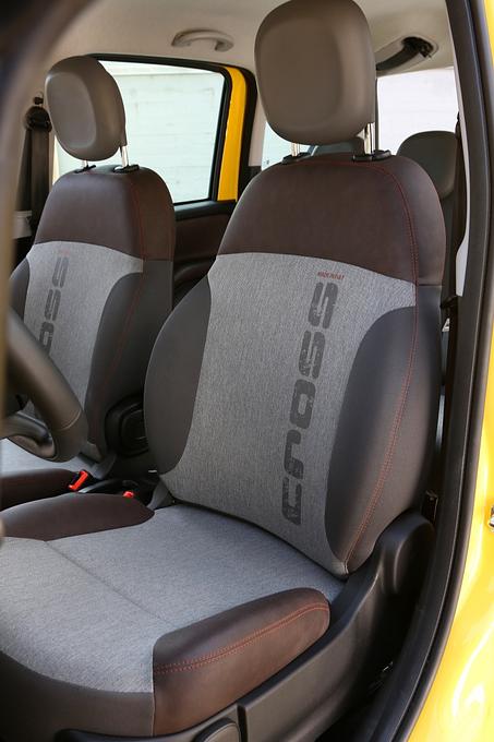 Der höhenverstellbare Fahrersitz.