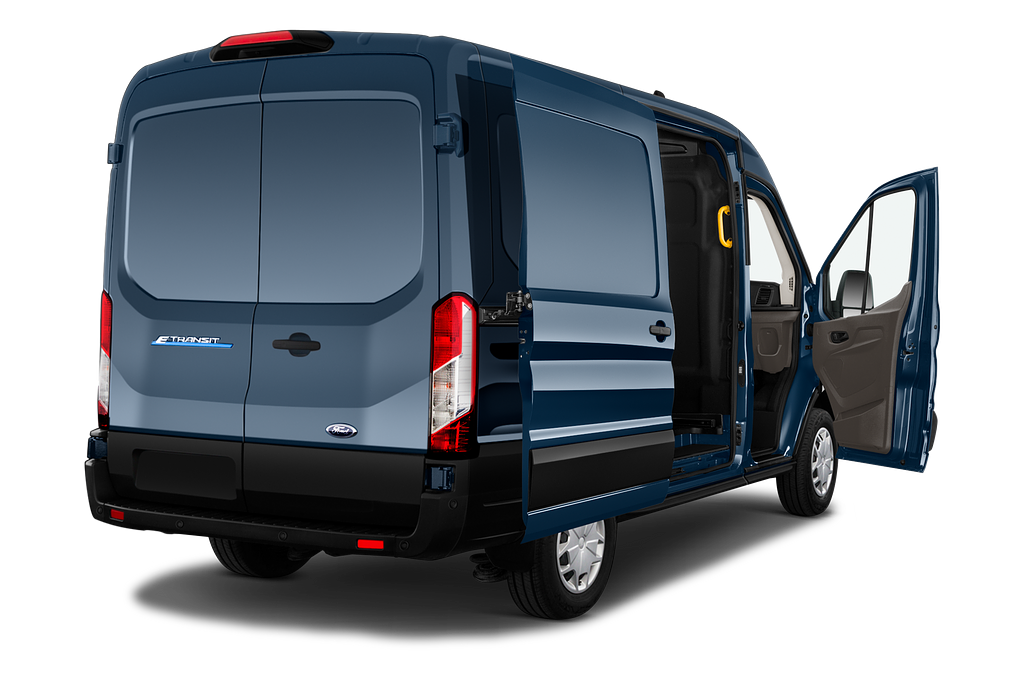 Ford e-Transit (Baujahr 2023) Trend 4 Türen Tür geöffnet