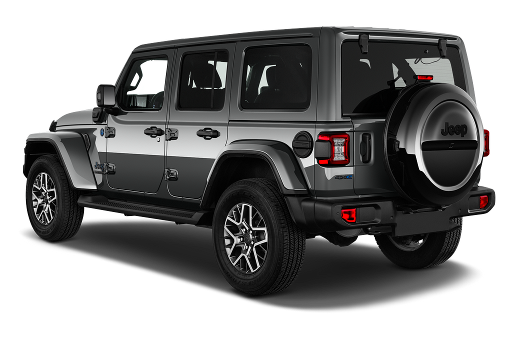 Jeep Wrangler 4xe (Baujahr 2021) 80th Anniversary 5 Türen seitlich hinten