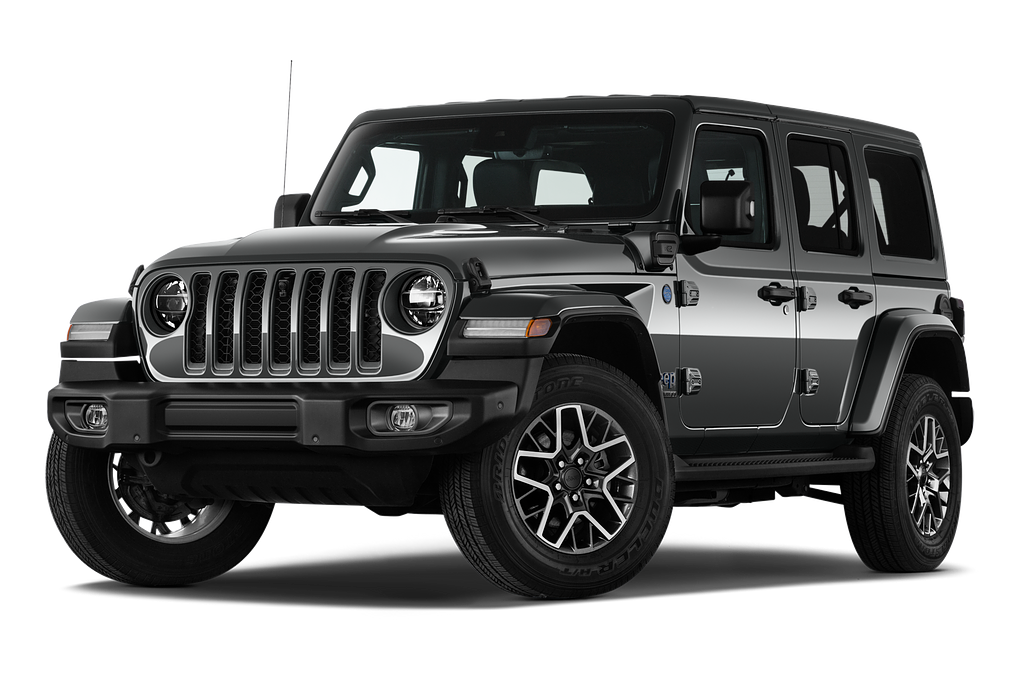 Jeep Wrangler 4xe (Baujahr 2021) 80th Anniversary 5 Türen seitlich vorne mit Felge