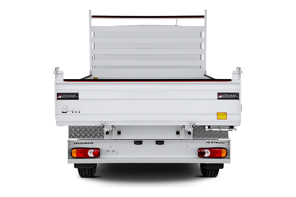 Nissan NV400 Tipper (Baujahr 2020) - 2 Türen Heckansicht