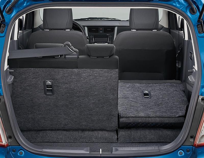 Suzuki Celerio 1.0 - der Laderaum fasst 254 bis 726 Liter