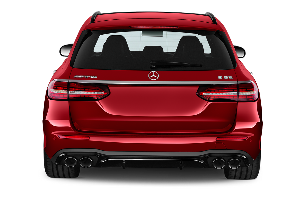Mercedes E Class (Baujahr 2021) 53 AMG 5 Türen Heckansicht