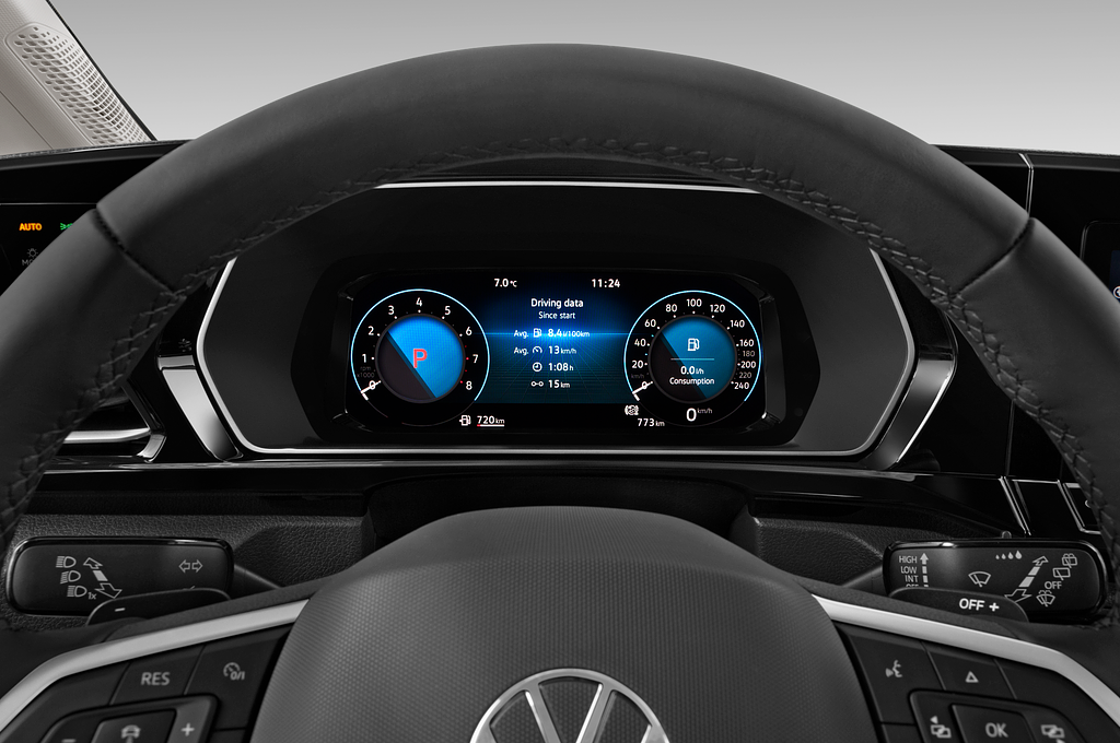 Volkswagen Caddy (Baujahr 2021) Style 5 Türen Tacho und Fahrerinstrumente