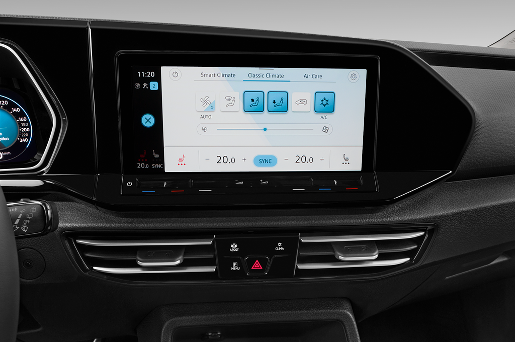 Volkswagen Caddy (Baujahr 2021) Style 5 Türen Temperatur und Klimaanlage