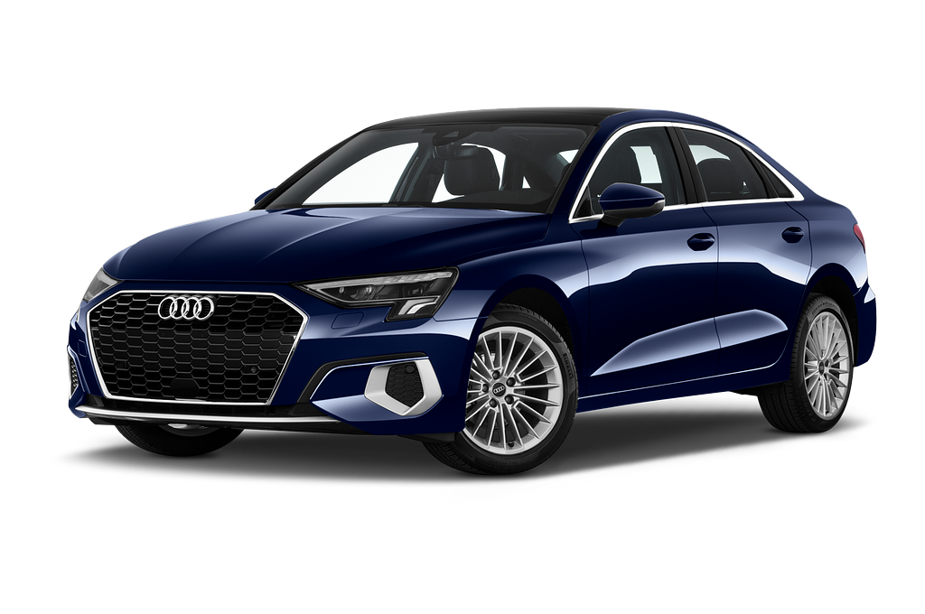 Audi A3 (Baujahr 2023) Advanced 4 Türen seitlich vorne mit Felge