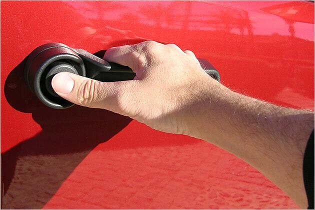 Die großen Türgriffe machen Spaß