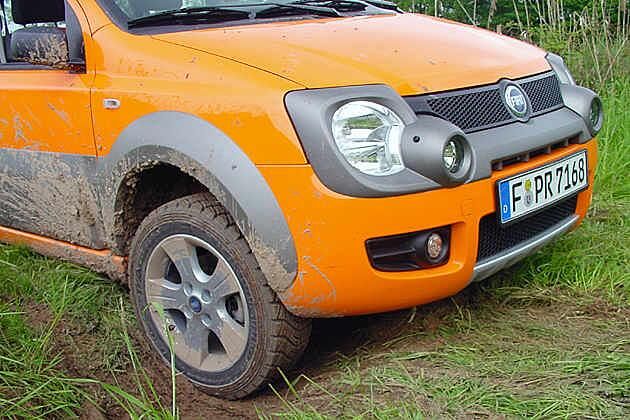 Durch seichte Rinnen kommt der Kraxel-Panda ohne Probleme