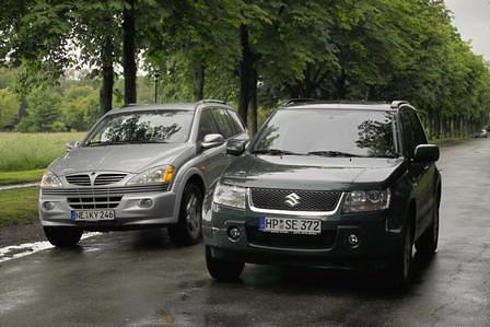 Vergleich:  Grand Vitara vs. Kyron - Asiatischer Zweikampf