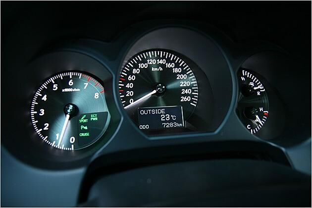 Die Instrumenten-Gläser verdunkeln sich je nach Lichteinfall