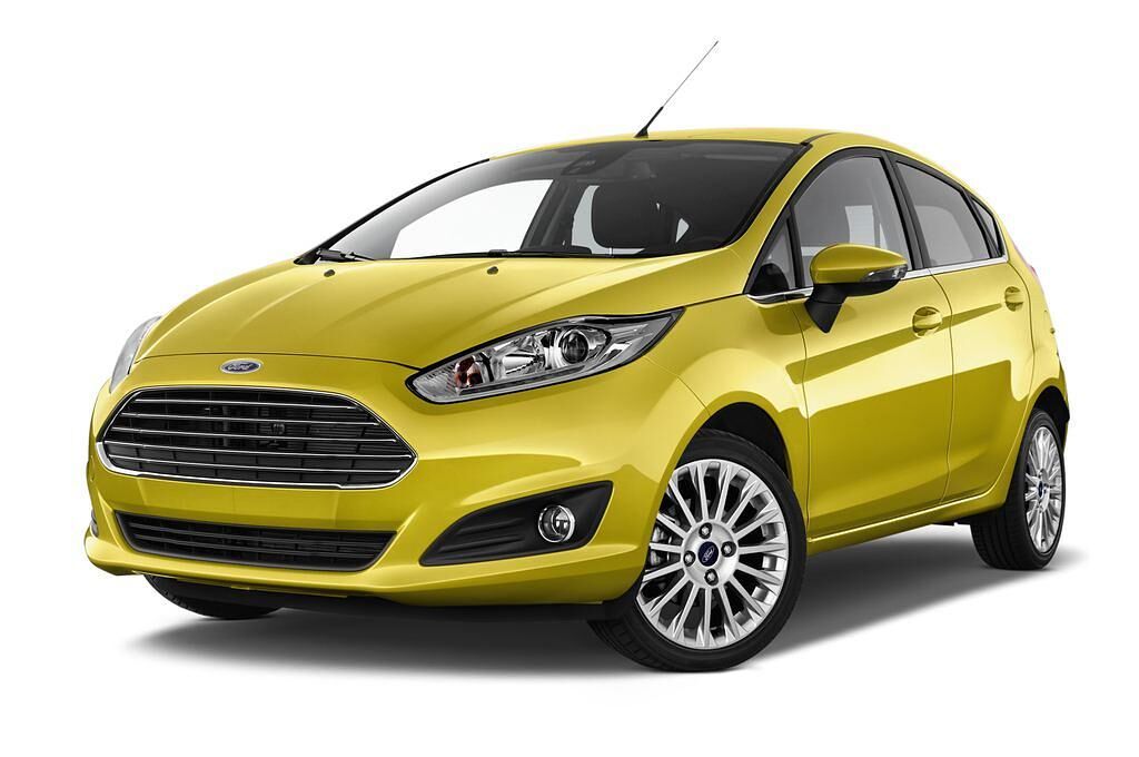 Ford Fiesta (Baujahr 2013) Titanium 5 Türen seitlich vorne mit Felge