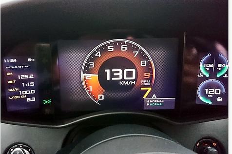 Der Vorteil solch einer Regenfahrt: Der Verbrauch liegt zwei Litern unter der Norm.