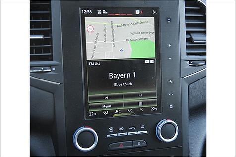 Das Display macht viele Knöpfe überflüssig