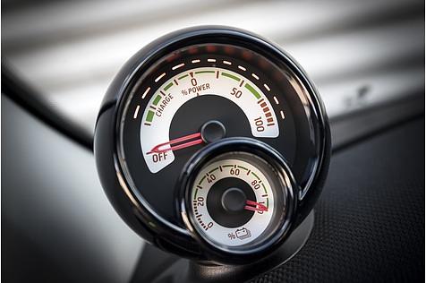 Smart Forfour Electric Drive - die Anzeigen sind allzu klobig