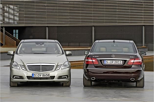 Hier im Bild der Sechszylinder-Benziner E 350 CGI mit Elegance-Trimm und LED-Tagfahrlicht