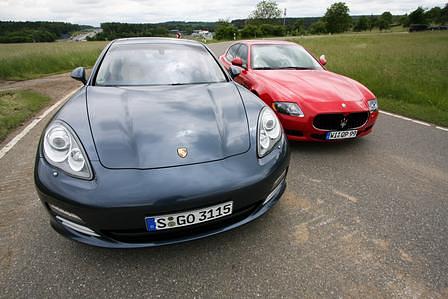 Porsche Panamera und Maserati Quattroporte