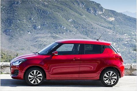 Die schwarze A-Säule ist seit 2005 ein typisches Merkmal des Suzuki Swift