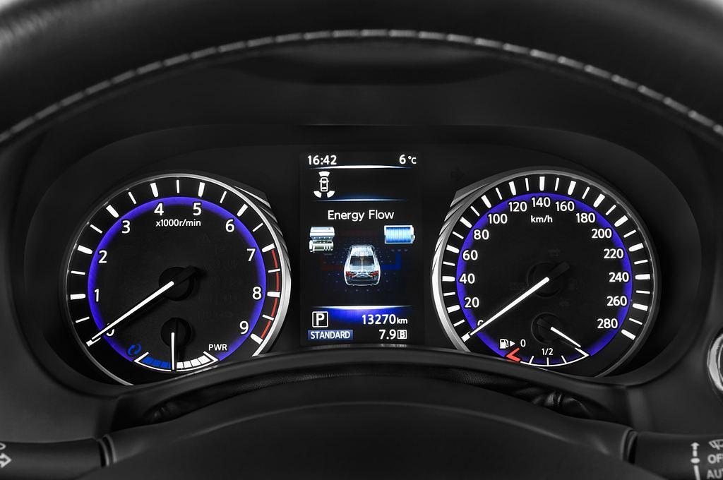 Infiniti Q50 (Baujahr 2015) Sport Hybrid 4 Türen Tacho und Fahrerinstrumente