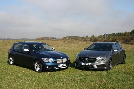 BMW 120d - Mercedes A 200 CDI - Verfolgerduell BMW 120d - Mercedes A 200 CDI - Verfolgerduell