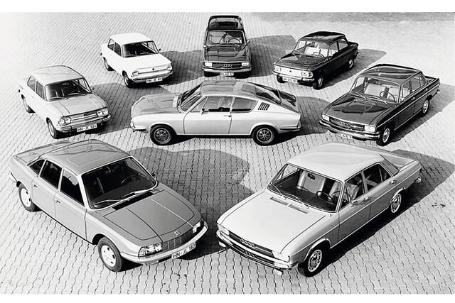 Produktpalette von 1971 nach der Fusion von Audi und NSU